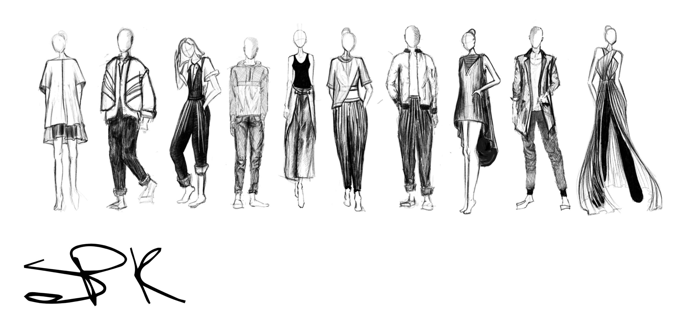 Sketch and logo.